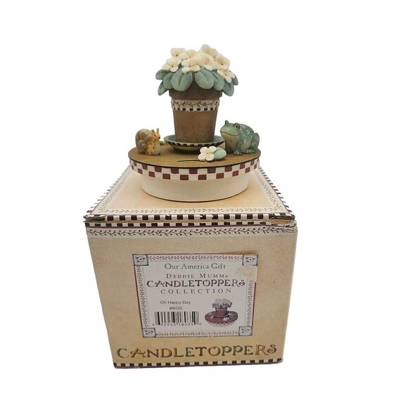Debbie Mumm Candle Topper Oh Happy Day #8035 Our America Series Open Box - Picture 1 of 12